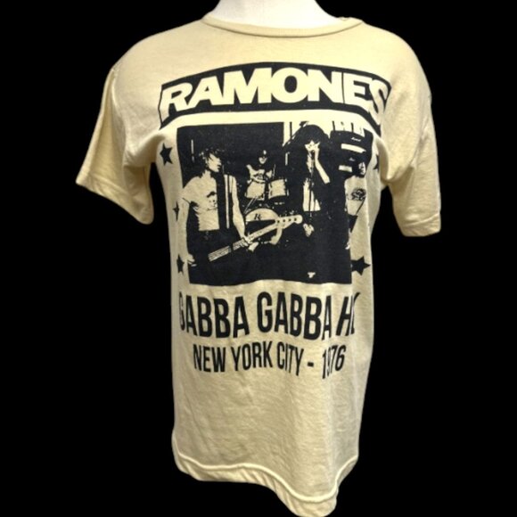 Ramones Gabba Gabba Hey New York City 1976 Graphic Band T-Shirt Women's Sz. S/M - Picture 1 of 9